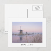 Zacht zonlicht in de winter boven windmolens briefkaart (Voorkant / Achterkant)