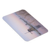 Zacht zonlicht in de winter boven windmolens magneet (Rechterzijde)