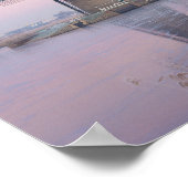 Zacht zonlicht in de winter boven windmolens poster (Hoek)