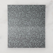 Zacht zwart met zwart Roos bruiloft Plaatskaartje (Binnenkant ongevouwen)