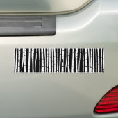 Zacht zwart-wit boompatroon bumpersticker (Op auto)