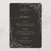 Zacht zwarte lef-motif-Thanksgiving Menu (Voorkant)