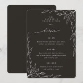 Zacht zwarte lef-motif-Thanksgiving Menu (Voorkant / Achterkant)