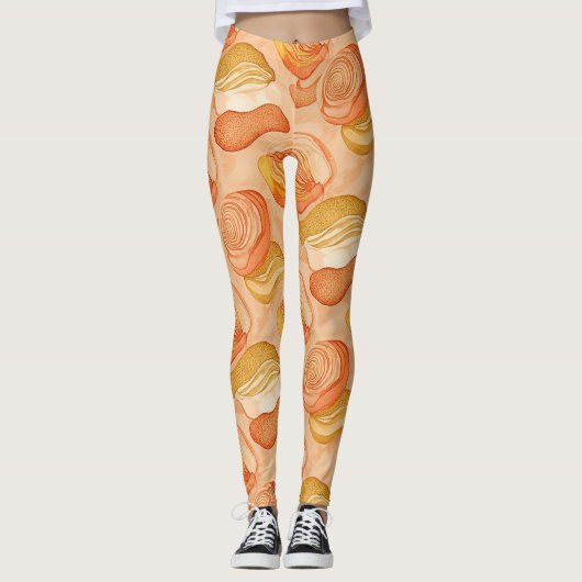 Zachta aardse abstract (6) leggings (Voorkant)