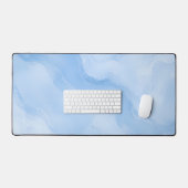 Zachta Blauwe Marmeren Abstract Patroon Bureaumat (Keyboard & Muis)