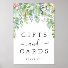 Zachta groene cadeaus en kaarten bord poster