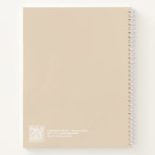 Zachta Khaki/Beige Moderne Grote "NOTEBOOK" Notitieboek (Achterkant)