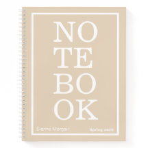 Zachta Khaki/Beige Moderne Grote "NOTEBOOK"