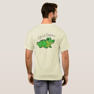 Zachta maar gevaarlijke - Speelse cartoonkrokodil T-shirt