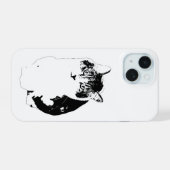 Zachta moderne figuur iPhone 15 case (Achterkant horizontaal)
