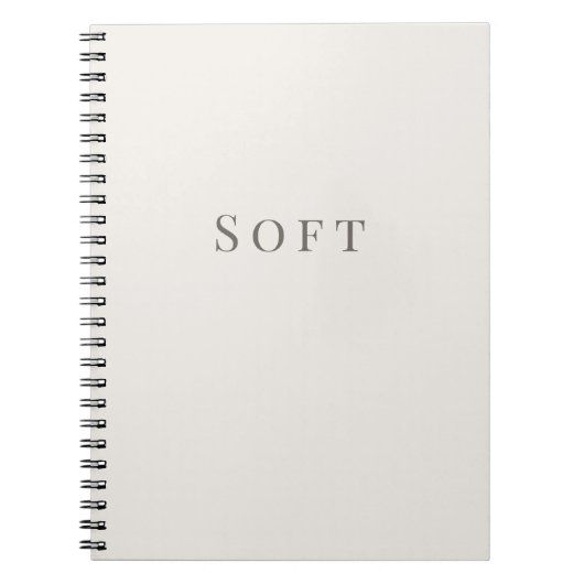 Zachta Notebook – Minimaal Typografie Notitieboek (Voorkant)