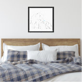 Zachta Olifant Omhelzing Canvas Afdruk (Insitu (Slaapkamer))