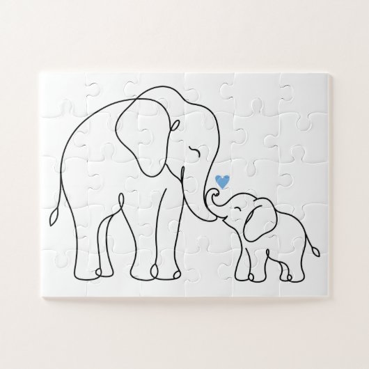 Zachta Olifant Omhelzing Legpuzzel (Horizontaal)