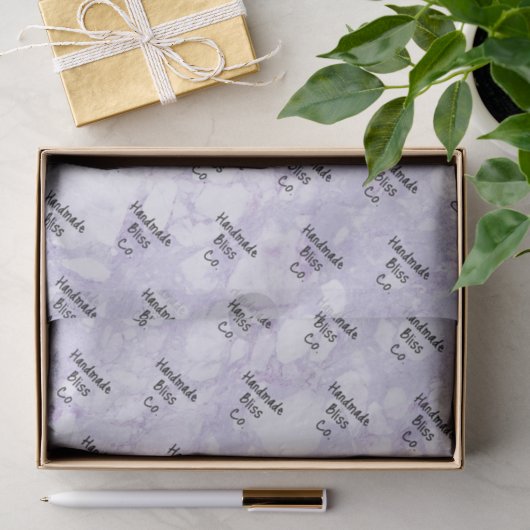Zachta Paarse Marmeren Druppel Tissuepapier (Geschenk)