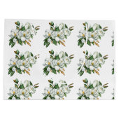 Zachta waterverf magnolia patroon blauw groot cadeauzakje (Achterkant)