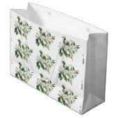 Zachta waterverf magnolia patroon blauw groot cadeauzakje (Voorkant Gekanteld)