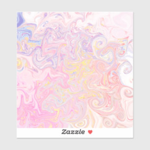Zachtaag Pastelkleurige Dromerige Marmer Wervelend Sticker