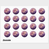 Zachtaardig Kwadrant | Minimaal Design Ronde Sticker (Vel)