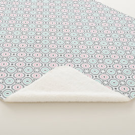 Zachtaardig modern pastel geometrisch patroon sher sherpa deken