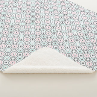Zachtaardig modern pastel geometrisch patroon sher sherpa deken