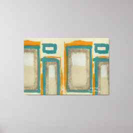 Zachtaardige en Krachtige Verticale Abstracte Kuns Canvas Afdruk