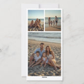 Zachtaardige neutrale boogkrans foto kerstkaart (Achterkant)