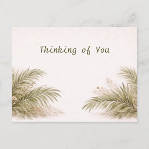 Zachtaardige Neutrale Tropische Palm Botanische Wa Briefkaart