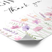 Zachtaardige Pastel Wilde Bloem Bruiloftkaarten & Poster (Hoek)