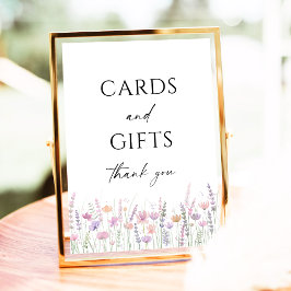Zachtaardige Pastel Wilde Bloem Bruiloftkaarten & Poster
