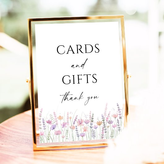 Zachtaardige Pastel Wilde Bloem Bruiloftkaarten & Poster