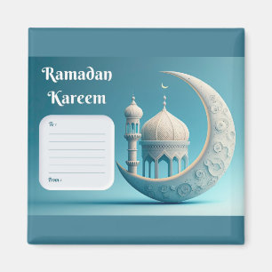 Zachtaardige Waterverf Moskee Ramadan Sereniteit Magneet