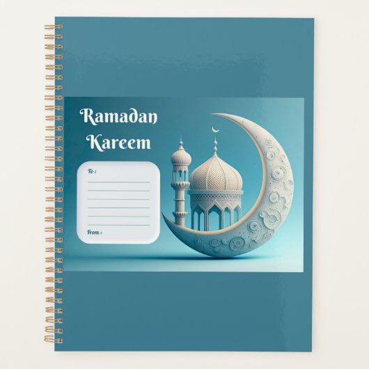 Zachtaardige Waterverf Moskee Ramadan Sereniteit Planner (Voorkant)