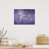 Zachtaardige Winter Ijsbeer Kunst Poster Print (Keuken)