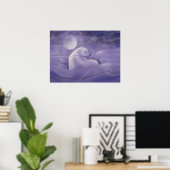 Zachtaardige Winter Ijsbeer Kunst Poster Print (Thuiskantoor)