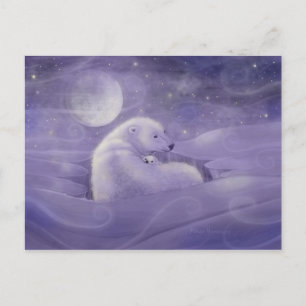 Zachtaardige Winter IJsbeer Wenskaart Briefkaart