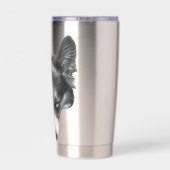 zachtaargenzicht corgi kalm geïsoleerde drinkbeker (Achterkant)