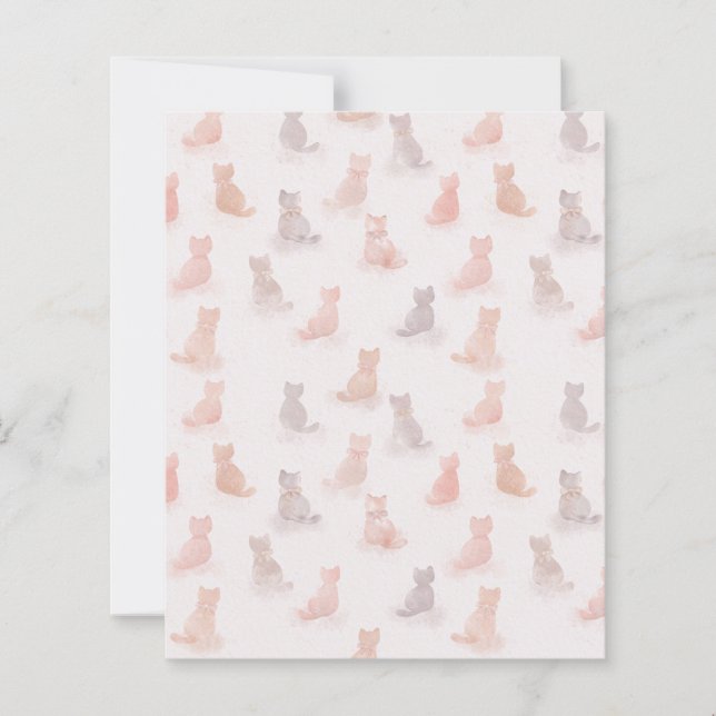 Zachtaat Kat Patroon Papier Vel (Voorkant)