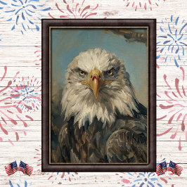 Zachtafte Patriottische Kale-Eendportretkunst Poster