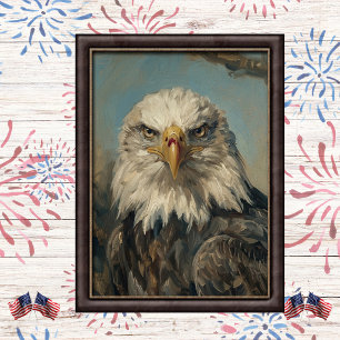 Zachtafte Patriottische Kale-Eendportretkunst Poster