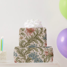 Zachtafte Srollwerk Tuin Bloemmotief Cadeaupapier
