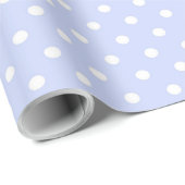 Zachtblauw met Witte Stippen Inpakpapier (Rol Hoek)