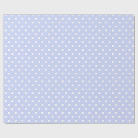 Zachtblauw met Witte Stippen Inpakpapier (Vlak)