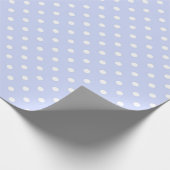 Zachtblauw met Witte Stippen Inpakpapier (Hoek)