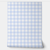 Zachtblauwe Gingham Geruite Behang (Afrollen)