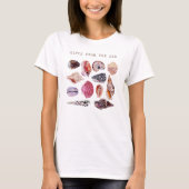 Zachtdesign met schelpjespatroon t-shirt (Voorkant)