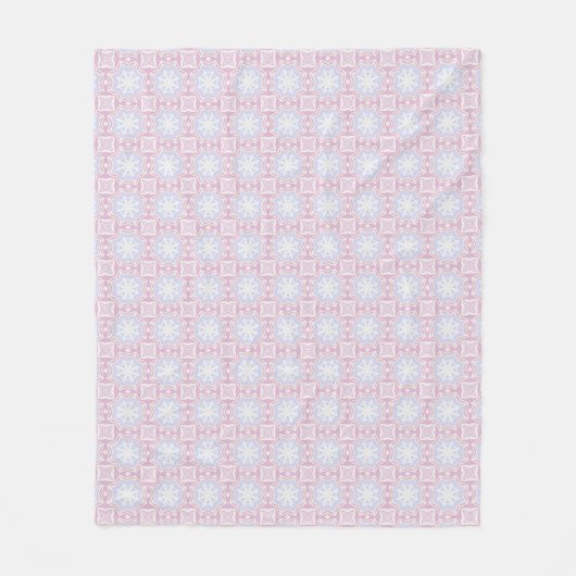 Zachtdonen Geometrisch Deken – Roze & Lavendel (Voorkant)
