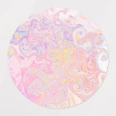 Zachtdroom Marmer Wervelende Abstracte Kunst Labels (Design 1)