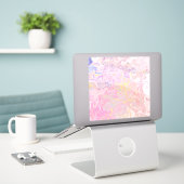 Zachtdroom Marmer Wervelende Abstracte Kunst Sticker (Laptop op bureau)