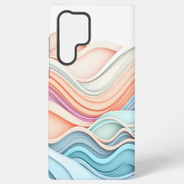 Zachtdruppelige 3D Abstracte Golflijnen Samsung Galaxy Hoesje