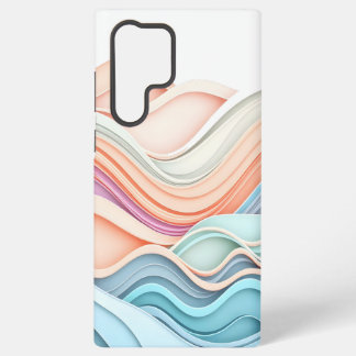 Zachtdruppelige 3D Abstracte Golflijnen Samsung Galaxy Hoesje